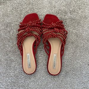 Red and Gold Saks Fifth Avenue Sandals